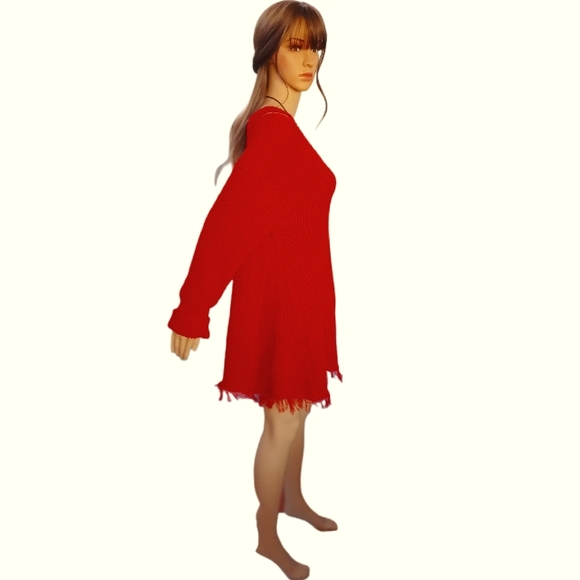 Cold shoulder XL sweater tunic top - Picture 5 of 7